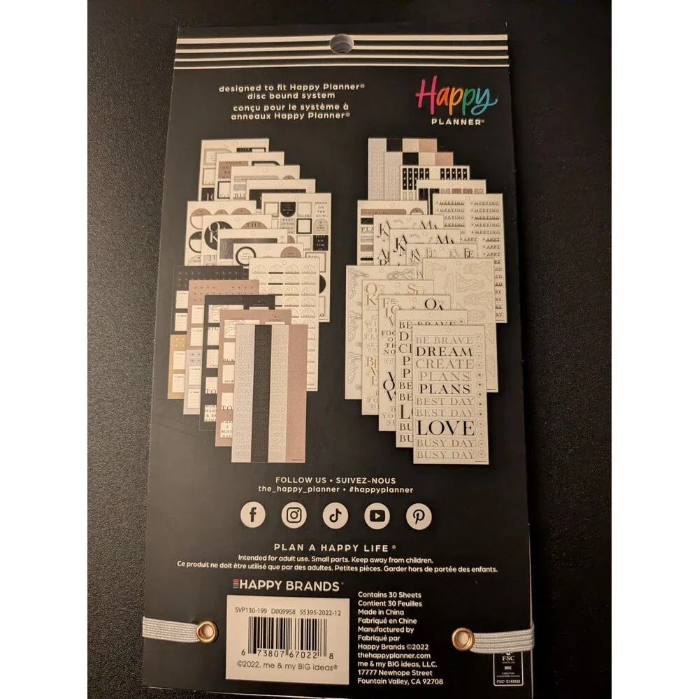 NEW! the Happy Planner Modern Months Mini Sticker Book - 1107 Pieces